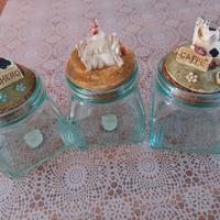 Barattoli vetro decorati