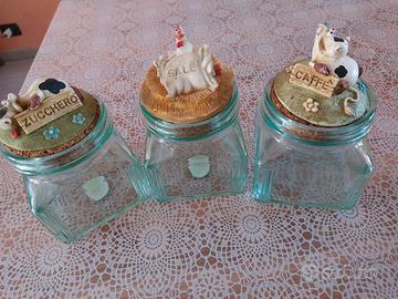 Barattoli vetro decorati