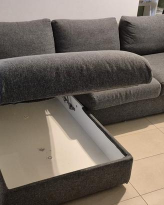 Divano 3 posti con chaise lounge 