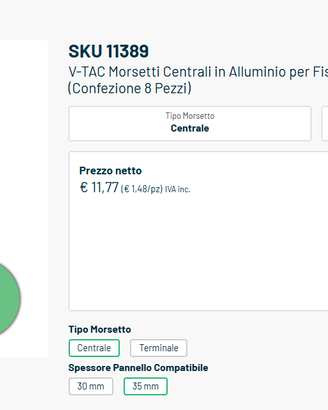 Fotovoltaico - morsetti centrali