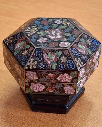 Portagioie e scatolina cloisonné cinesi  – 2 pz