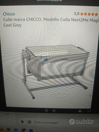 Culla Chicco modello culla next2me in pelle bianca