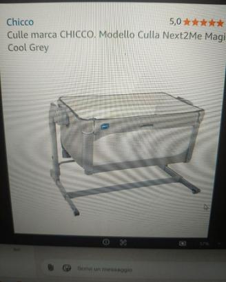 Culla Chicco modello culla next2me in pelle bianca