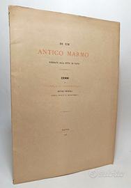 DI UN ANTICO MARMO RIDONATO ALLA CITTA’ DI PAVIA 1