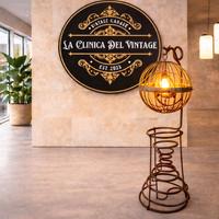 antica lampada navale fine 800 ferro battuto 