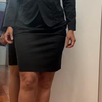 Giacca gonna tailleur donna tg 46 blu