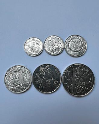 6 Monete lire San Marino 1973