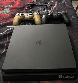 Ps4 500gb+2 joystick 1 nero+1 oro+3giochi+cavo usb