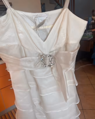 Abito donna da cerimonia bianco Marella nuovo
