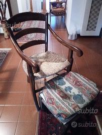 Poltrone antiche in noce