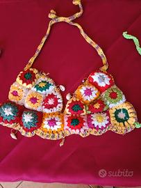 Top Granny taglia S con mattonelle 