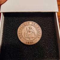 Moneta Cocincina Francese 1 centesimo 1885