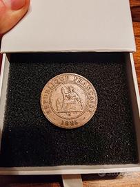 Moneta Cocincina Francese 1 centesimo 1885