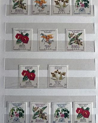 Album Francobolli Esteri a tema Fiori anni 1958-61