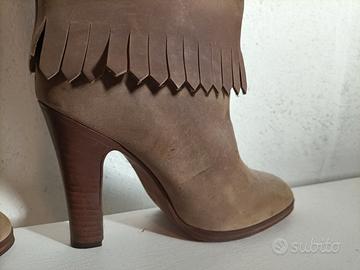 Splendidi stivali scamosciati in vera pelle.N.36,5