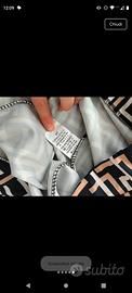 pantaloni palazzo nero e beige 