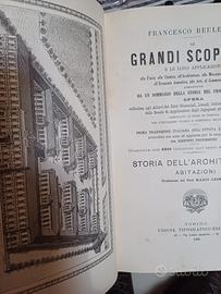 libro antico "le grandi scoperte" di architettura