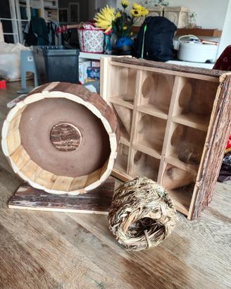 ruota, labirinto e gioco per criceti o piccoli rod