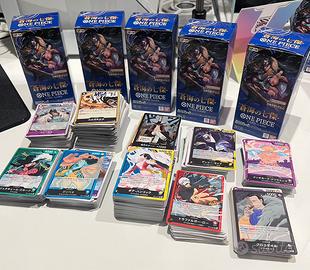 Mega lotto di 639 carte One Piece op14 Jap