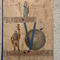 LIBRO STORIA - GEOGRAFIA - RELIGIONE 1937