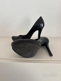 Scarpe in vera pelle verniciata cafenoir