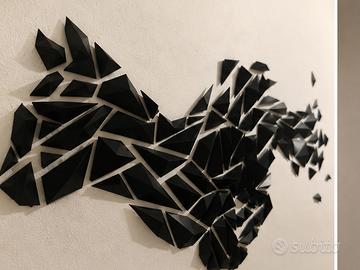Decorazione da parete geometrica nera grande