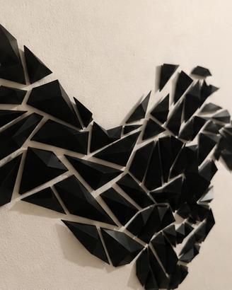 Decorazione da parete geometrica nera grande