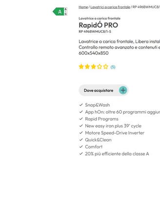 Lavatrice Candy RapidO PRO