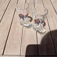 Bicchierini Amaro Alpino stivale vintage 50 60