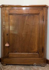 Angoliera antica cantonale legno noce sec. XIX-XX