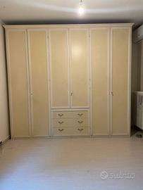 Armadio bianco in legno 6 ante S 3767
