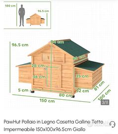 Pollaio in legno per galline ovaiole