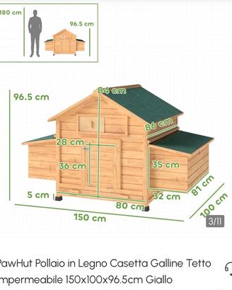 Pollaio in legno per galline ovaiole