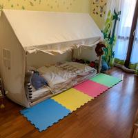 Letto singolo montessori a casetta
