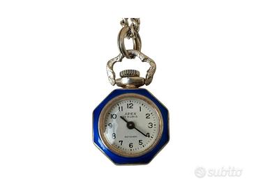 Orologio da tasca Apex 17 Rubis argento 925 catena