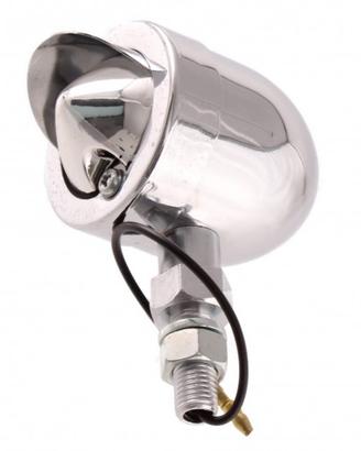 Freccia per moto custom con vetro cromato