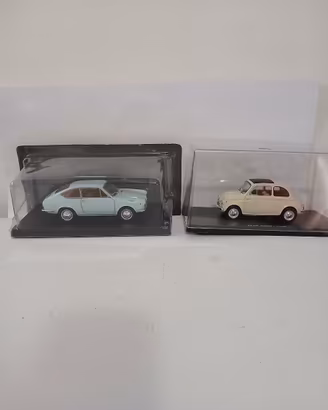 Lotto 2 auto 1:24 Fiat 850 Coupé + Fiat 500, nuove