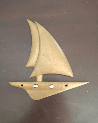 Portachiavi vintage a forma di barca a  Vela 