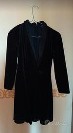 vestito con pantaloncino nero in velluto 