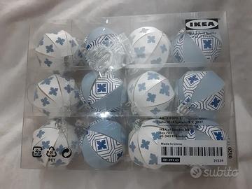 Palline di Natale IKEA Blu Bianco