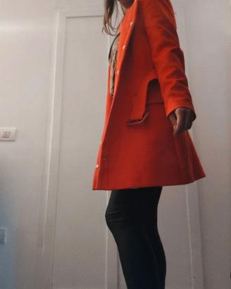 Cappotto Zara arancione taglia S