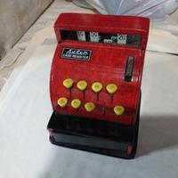 Gioco di latta registratore di cassa vintage