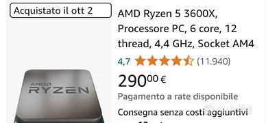 processore AMD Ryzen 5 3600X