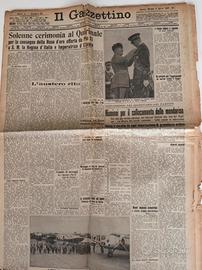 Lotto 6 giornali il Gazzettino 1937