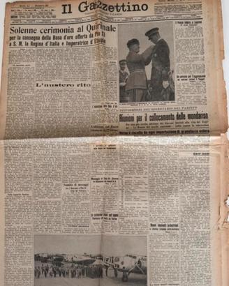 Lotto 6 giornali il Gazzettino 1937