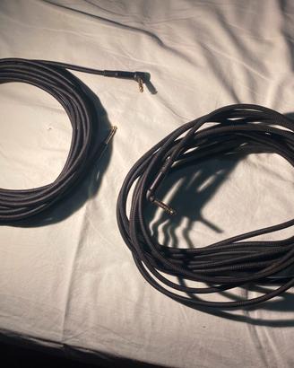 Coppia Cavi Jack 6.3mm Intrecciati (7+ metri)