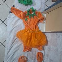 vestito carnevale carotina 0-3 mesi