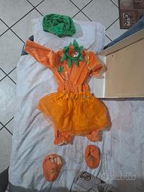 vestito carnevale carotina 0-3 mesi