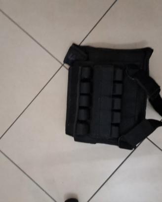 giubbotto zavorrato 20 kg con pesi rimovibili