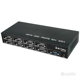 VGA Video Splitter 1x8 porte con Audio